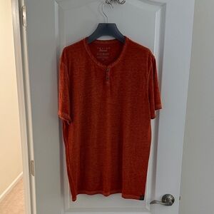 Lucky Brand Burnt Orange Short Sleeve Henley